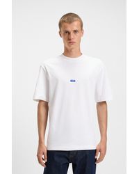 HUGO - Cotton-Jersey T-Shirt With Logo Patch - Lyst