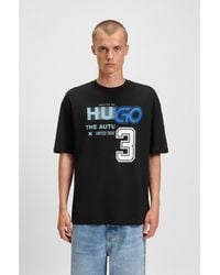 HUGO - Cotton-Jersey T-Shirt With Logo Artwork - Lyst