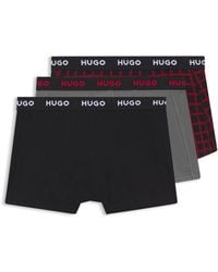 HUGO - Set Van Drie Korte Boxers Van Stretchkatoen - Lyst