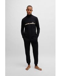 BOSS - Stretch-cotton Regular-fit Tracksuit With Signature Details - Lyst