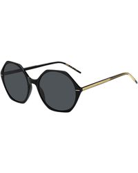 BOSS - Acetate Sunglasses With Angular Frames - Lyst
