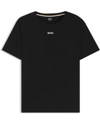 BOSS - Stretch-Cotton Pyjama T-Shirt With Logo Detail - Lyst