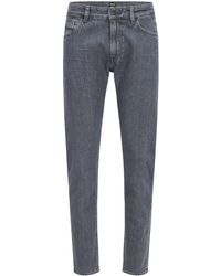 BOSS by HUGO BOSS Tapered-fit Jeans Van Grijs Italiaans Stretchdenim