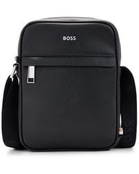 BOSS - Reporter Bag With Signature Stripe And Logo Detail - Lyst