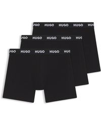 HUGO - Set Van Drie Boxershorts Van Stretchkatoen - Lyst