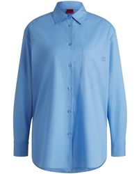 HUGO - Langarmbluse Bluse The Oversize Shirt - Lyst