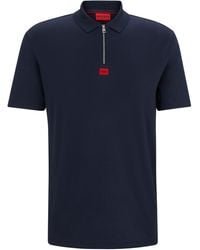 HUGO - Poloshirt aus Baumwoll-Jersey mit Logo-Etikett - Lyst