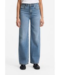 BOSS - High-Waisted Regular-Fit Jeans - Lyst