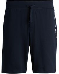 BOSS - Shorts aus French Terry mit mittlerer Bundhöhe und Logo-Detail - Lyst