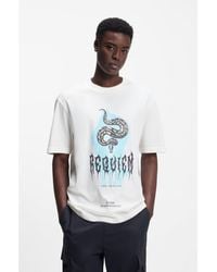 HUGO - Cotton-Jersey T-Shirt With Logo Artwork - Lyst