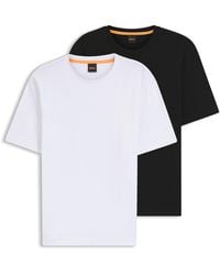 BOSS - Set Van Twee Relaxed-Fit T-Shirts Van Stretchkatoen - Lyst