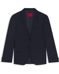 HUGO - Extra Slim-Fit Jacke Aus Elastischem Woll-Mix - Lyst