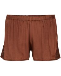 BOSS - Pyjama-Shorts aus Satin mit verdecktem Bund und Monogramm-Details - Lyst