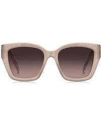 BOSS - Nude-Acetate Sunglasses With Double B Monogram - Lyst