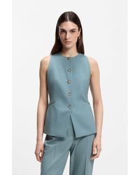 BOSS - Slim-Fit Waistcoat - Lyst