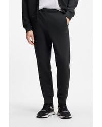 BOSS - Cotton-Blend Tracksuit Bottoms With Embroidered Logo - Lyst