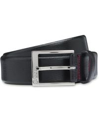 HUGO - Riem Van Generfd Leer Met Gesp Met Gegraveerd Logo - Lyst