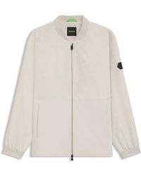 BOSS - Waterafstotend Bomberjack Met Double B-Monogramjacquard - Lyst