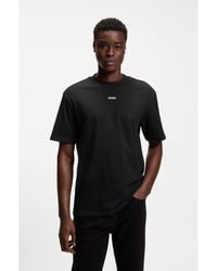 HUGO - Logo-print Relaxed-fit Cotton T-shirt - Lyst