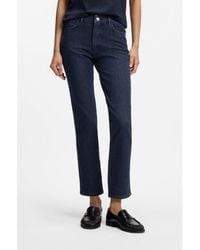 BOSS - Regular-Fit Kick Flare Jeans - Lyst