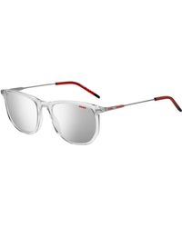 HUGO Transparent-acetate Sunglasses With Red Details - Multicolor