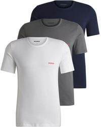 HUGO - Three-Pack Of Underwear T-Shirts - Lyst