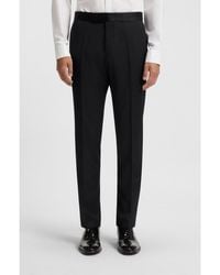 BOSS - One Slim-Fit Tuxedo Trousers - Lyst