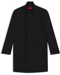HUGO - Regular-Fit Mantel Aus Woll-Mix - Lyst