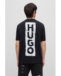 BOSS by HUGO BOSS - Logo-print Crewneck Cotton-jersey T-shirt - Lyst