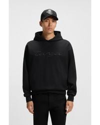 BOSS - Porsche X Cotton-Blend Hoodie With Targa Logo - Lyst