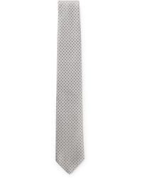 BOSS - Silk-Blend Tie With Micro Pattern - Lyst
