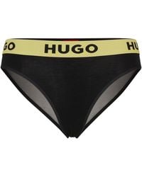 HUGO - Stretch-modal Briefs With Logo Waistband - Lyst