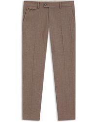 BOSS - Tapered-Fit Broek Van Katoen En Kasjmier Met Stretch - Lyst