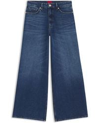 HUGO - Jean Large En Denim Rigide - Lyst