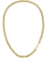 BOSS - Halskette Im Panzerketten-Design Aus Goldfarbenem Edelstahl Mit Logo-Element - Lyst