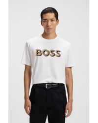 BOSS - White Men's T-shirts Size M - Lyst