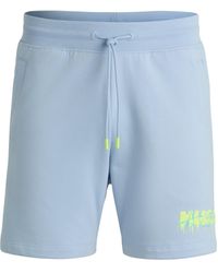 HUGO - Shorts aus Baumwoll-Terry mit Logo der neuen Saison - Lyst