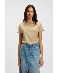 BOSS - Cotton-Jersey Slim-Fit T-Shirt With Tonal Logo - Lyst