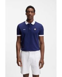 BOSS - Paddy Polo Shirt With Country Flag - Lyst