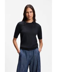 BOSS - Slim-Fit Short-Sleeved Sweater - Lyst