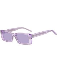 HUGO Purple-acetate Sunglasses With Contrast Logos