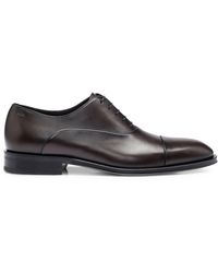 BOSS by HUGO BOSS Italian-made Leather Oxford Shoes With Branding in ...