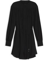 BOSS - Vestido Camisero En Crepé De China - Lyst