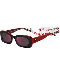 HUGO - And--Acetate Sunglasses With Detachable Slogan Strap - Lyst