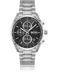 BOSS - Grand Prix 40-Dial Watch With Steel Bracelet - Lyst