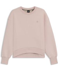 BOSS - Sweatshirt Van Een Katoenmix Met Double B-Monogram - Lyst