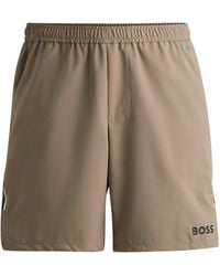 BOSS - X Matteo Berrettini wasserabweisende Shorts mit Logo-Print - Lyst