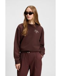 HUGO - Cotton-Terry Sweatshirt With Parisian Graphic Print - Lyst