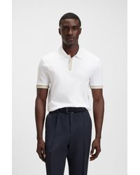 BOSS - White Men's Polo Shirts Size L - Lyst