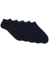 BOSS - Five-pack Of Ankle Socks In A Cotton Blend - Lyst